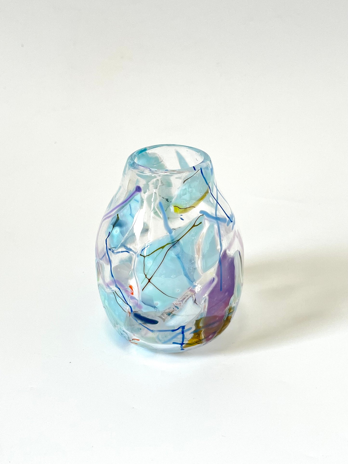 Handblown Glass Diffuser/Vase - Blue Shard