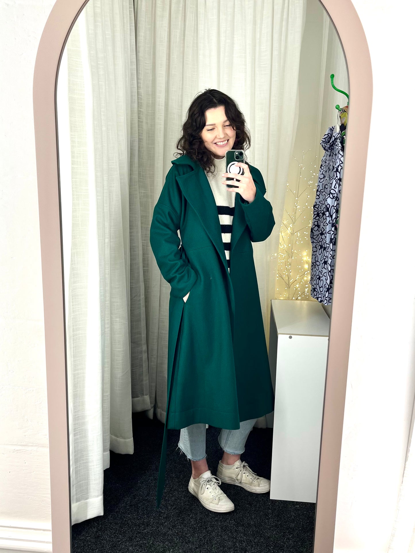 Wool Blend ‘Niki’ Coat - Emerald Green