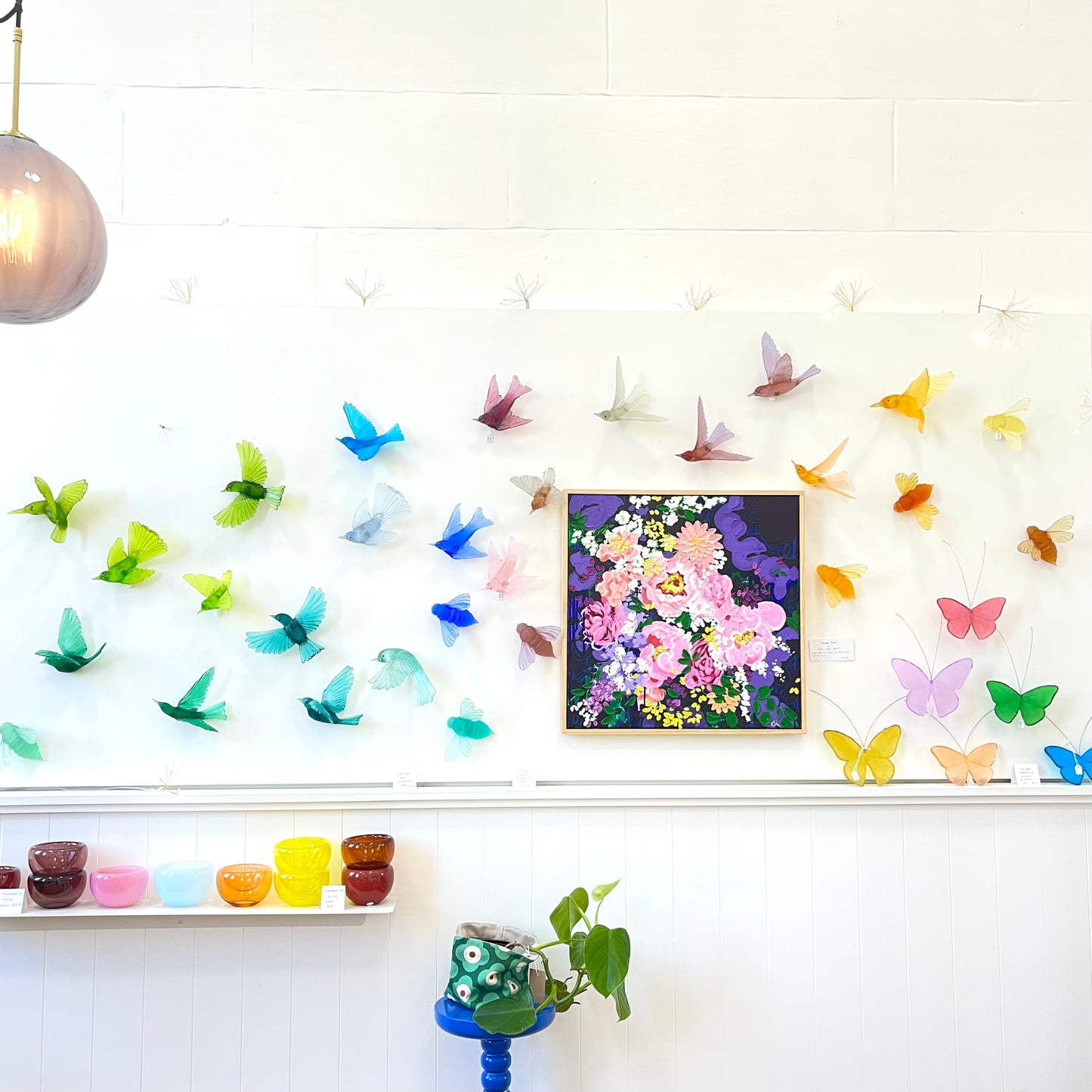 Bee (Wings Out) - Orange - Glass artwork by Luke Jacomb