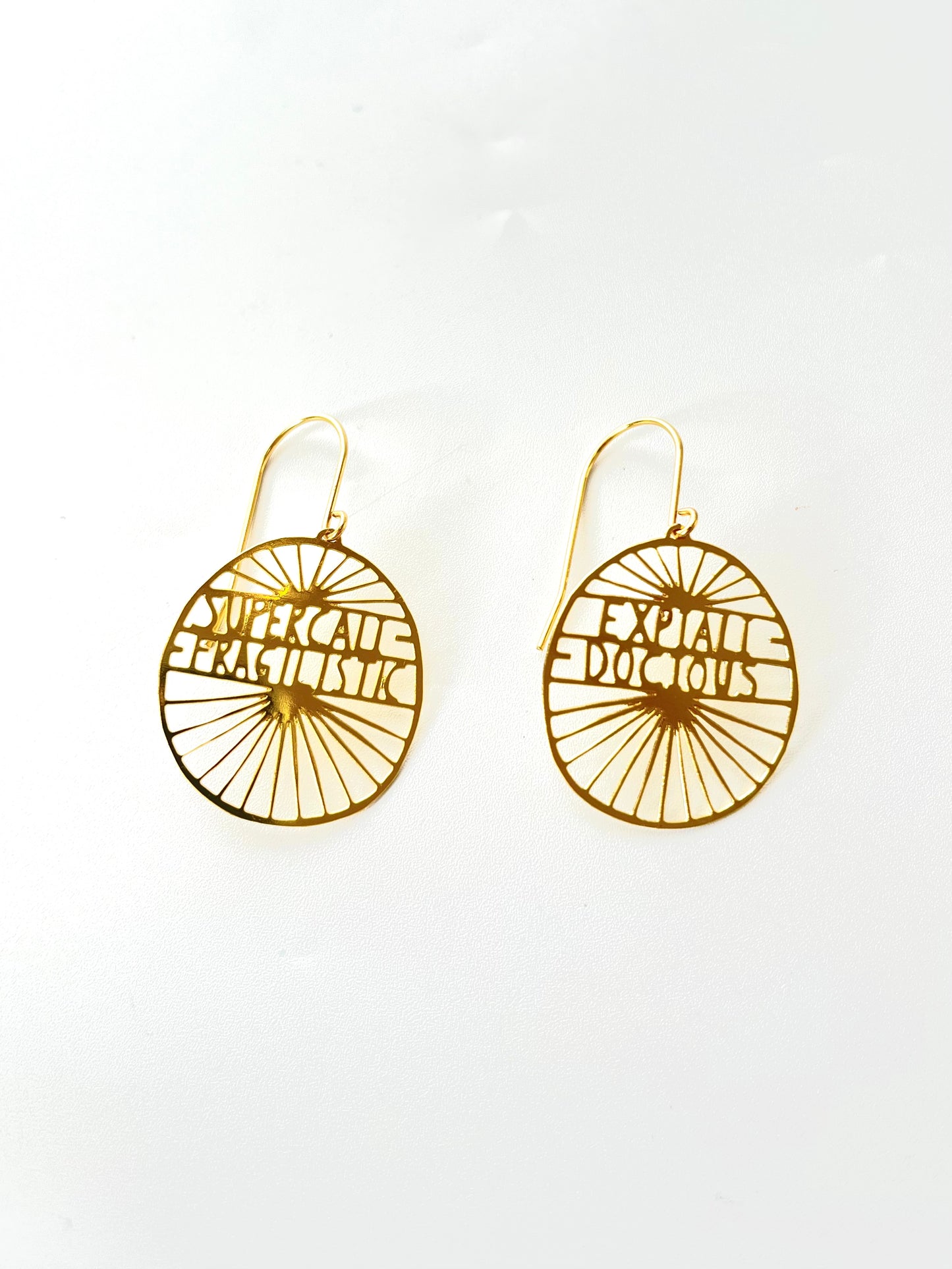Supercalifragilistic Earrings in Gold