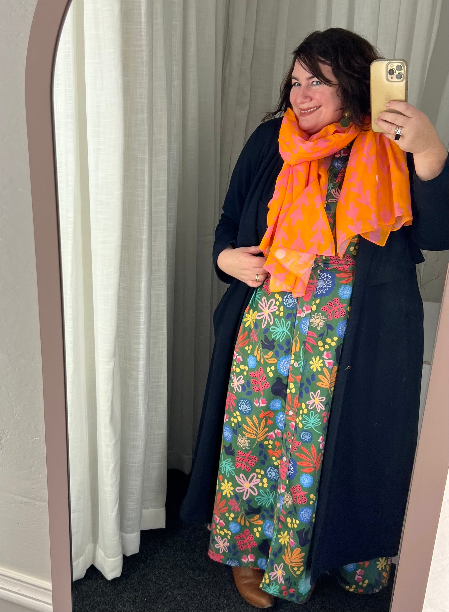 Orange Pop Cotton Scarf