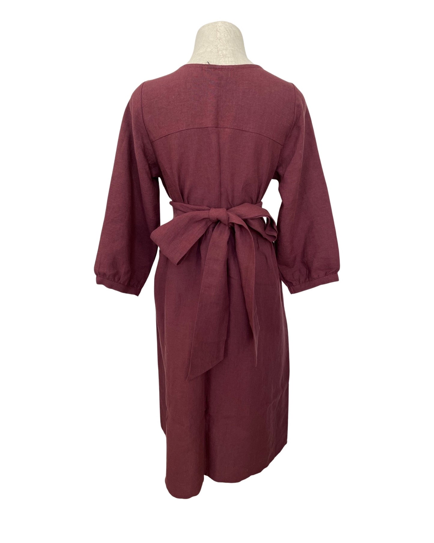Long Sleeve Mollie Dress - Wine