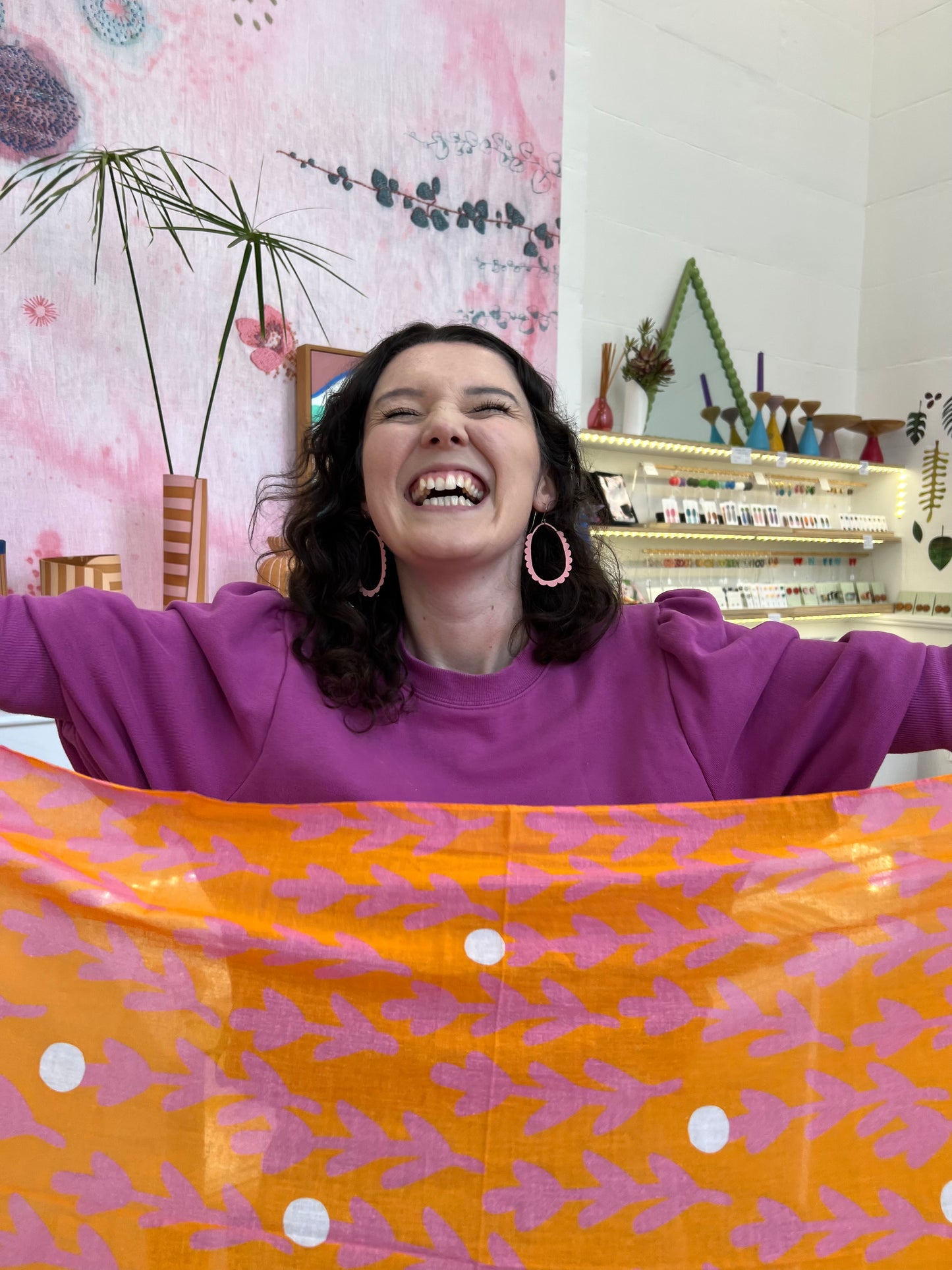 Orange Pop Cotton Scarf