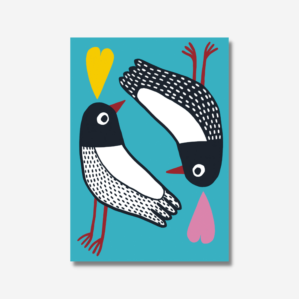 'The Lovebirds' - Art Print by Studio Soph - A3 size