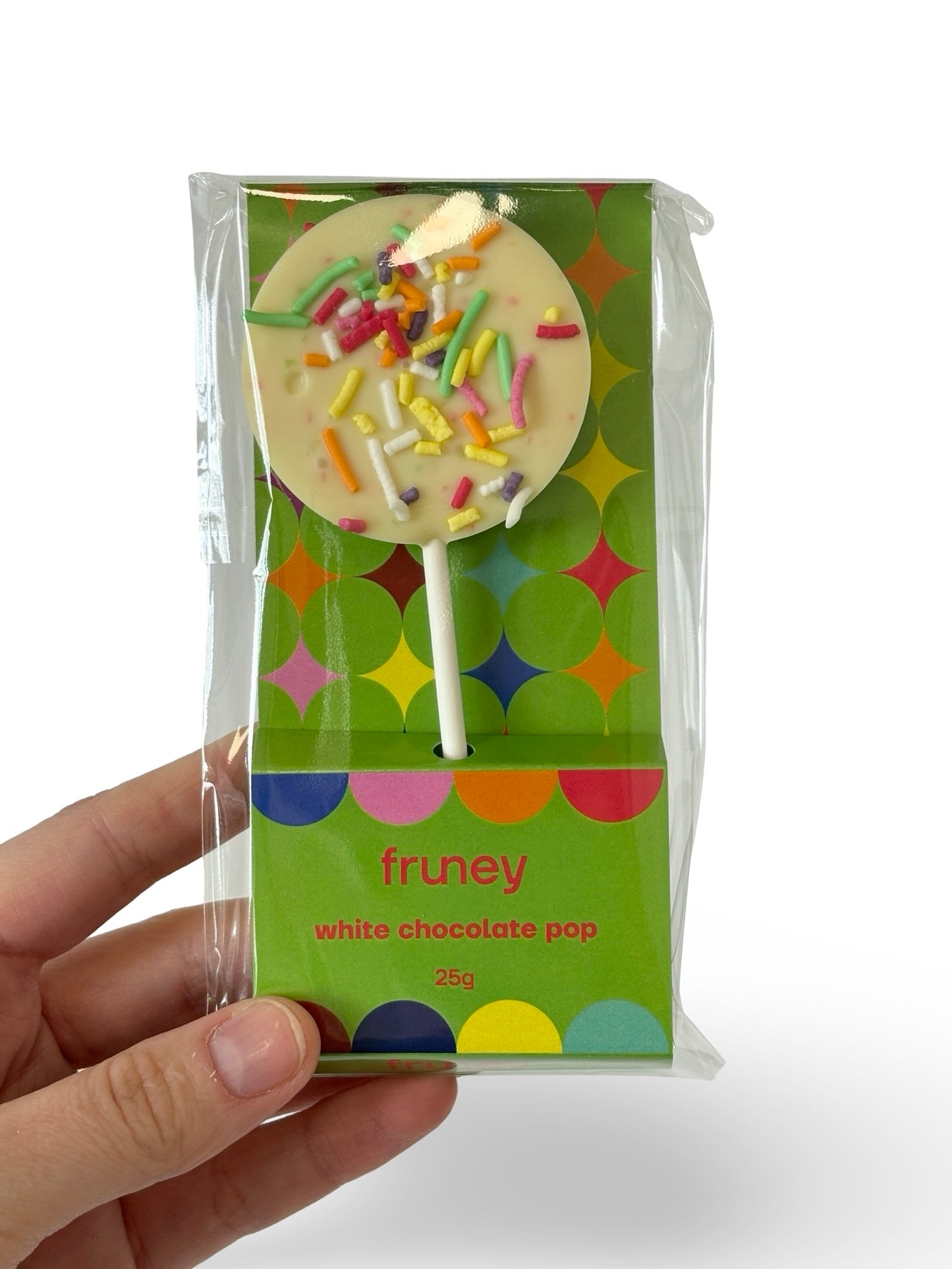 White Chocolate & Popping Candy Pop - 25g