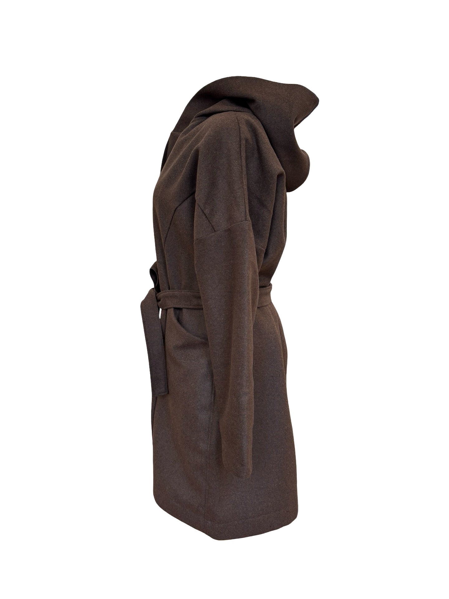 "Tiggy" Wool Blend Coat - Chocolate