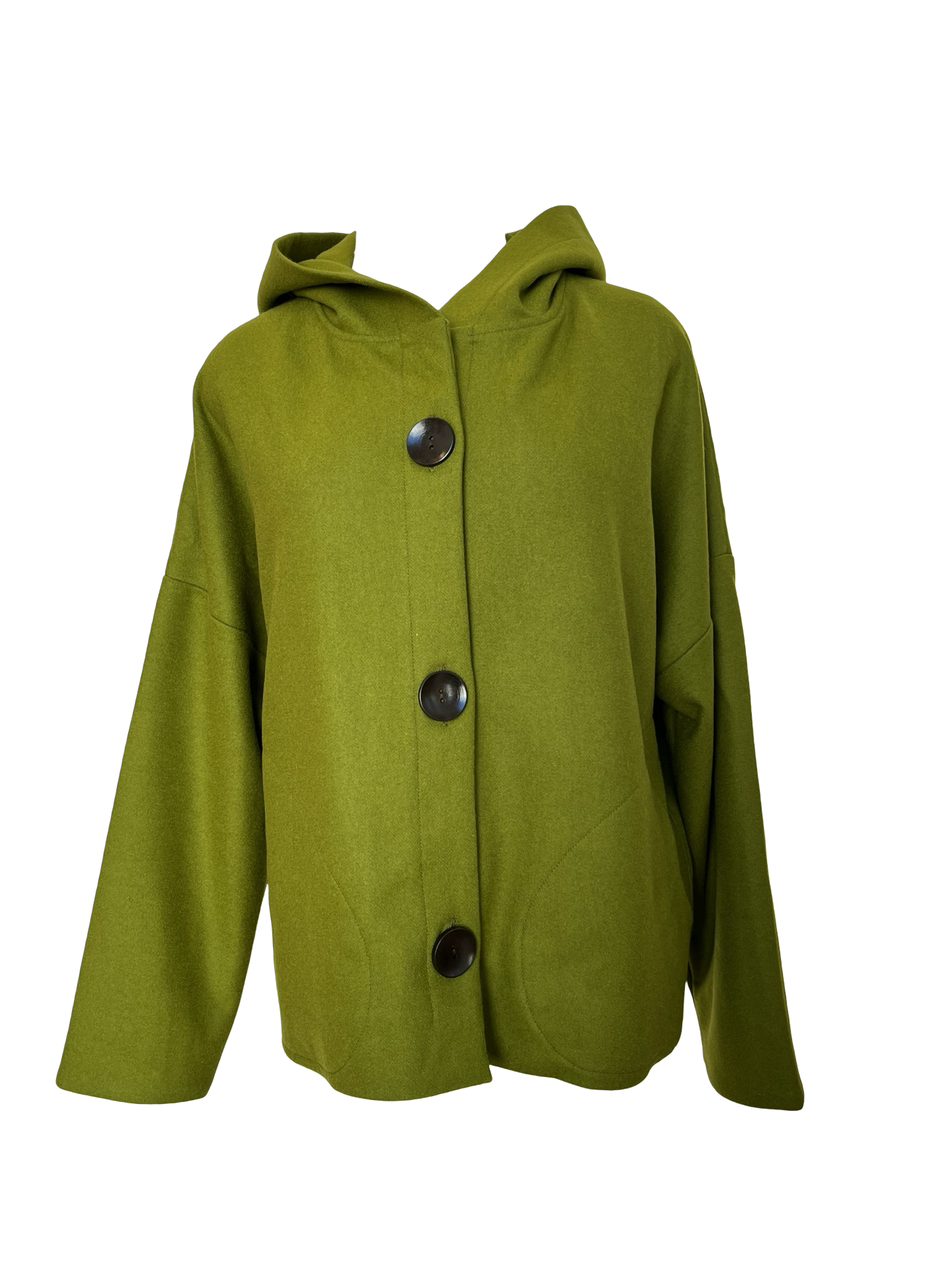 "Ava" Wool Blend Jacket - Olive