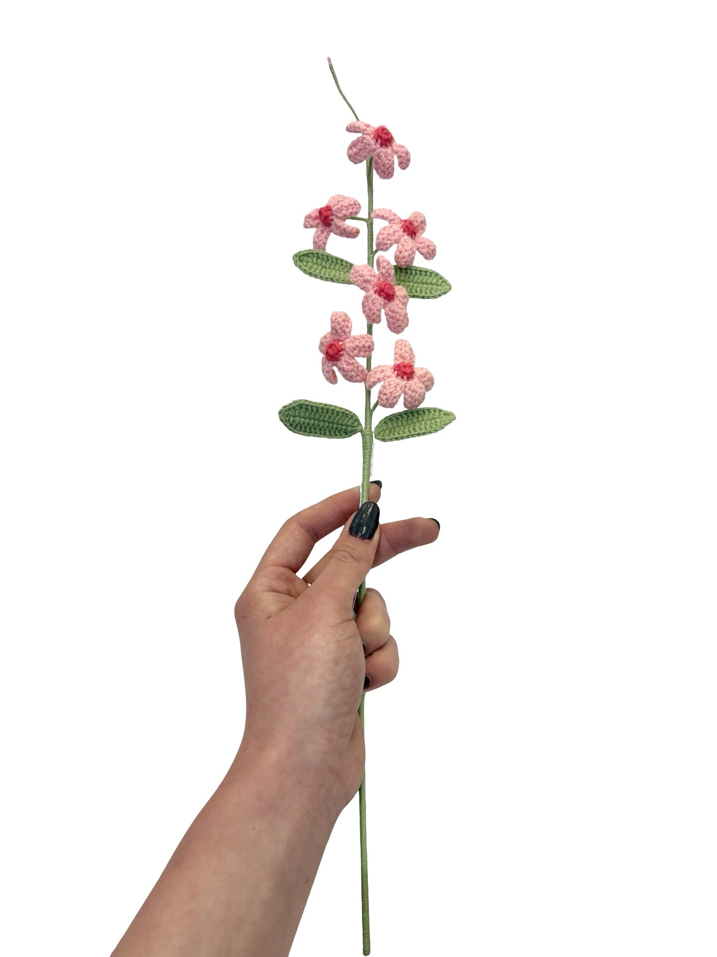 Crocheted Plumbago Flower - Pink