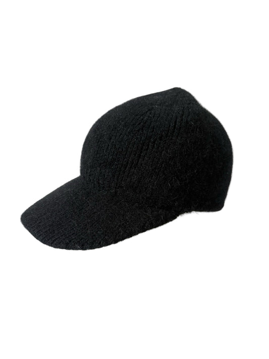 Possum Merino Peak Cap - Black