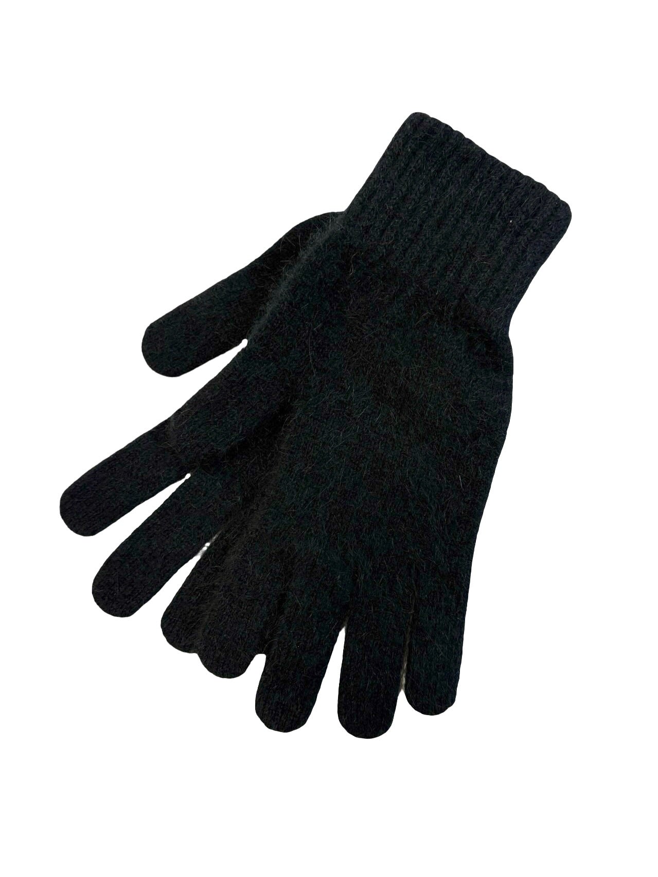 Possum Merino Plain Gloves - Black