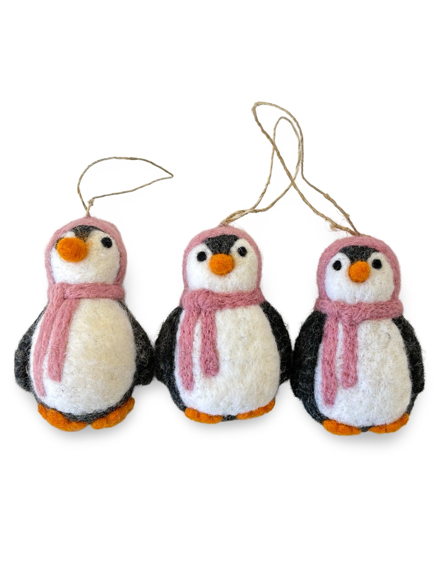 Felted Wool Penguin - Soft Pink