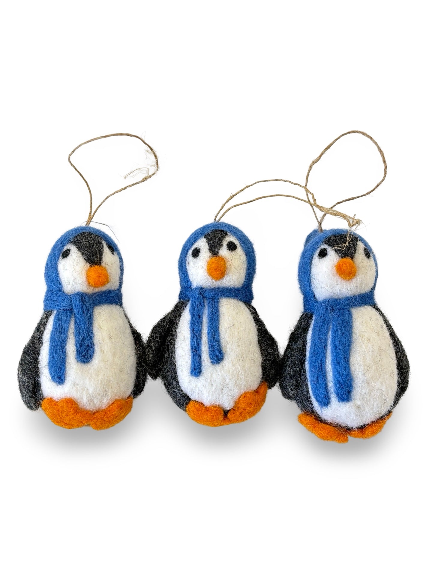 Felted Wool Penguin - Blue