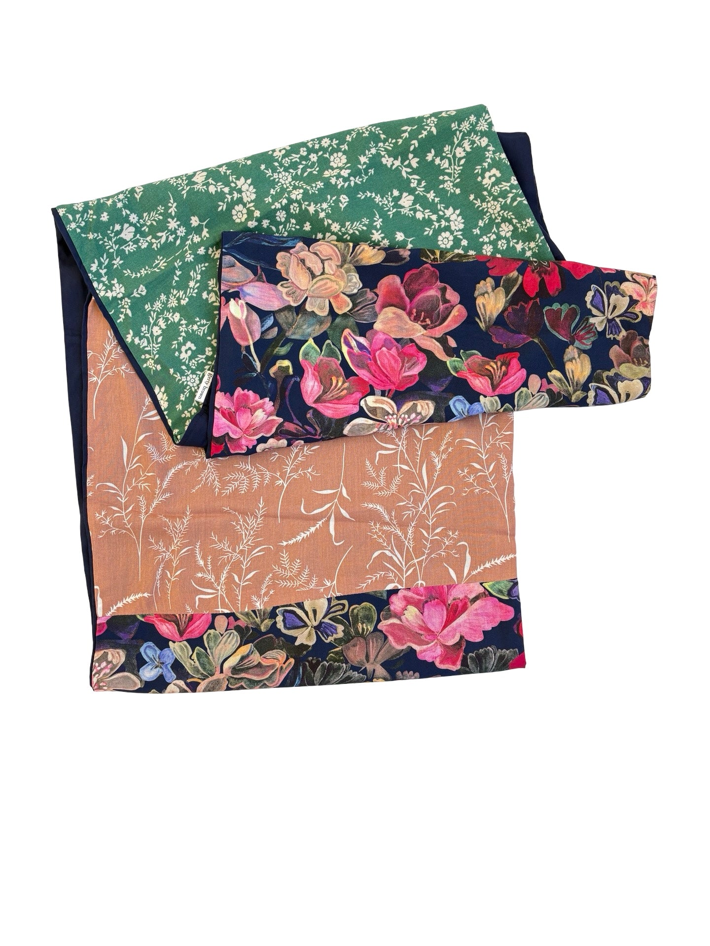 Infinity Scarf - Petite Botanicals Pinks & Blues / Navy