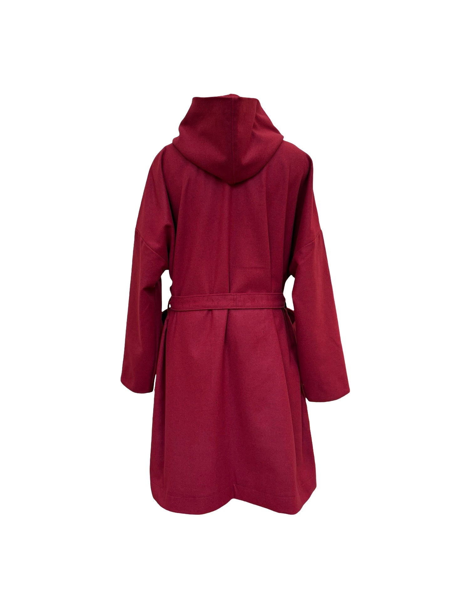 "Tiggy" Wool Blend Coat - Burgundy