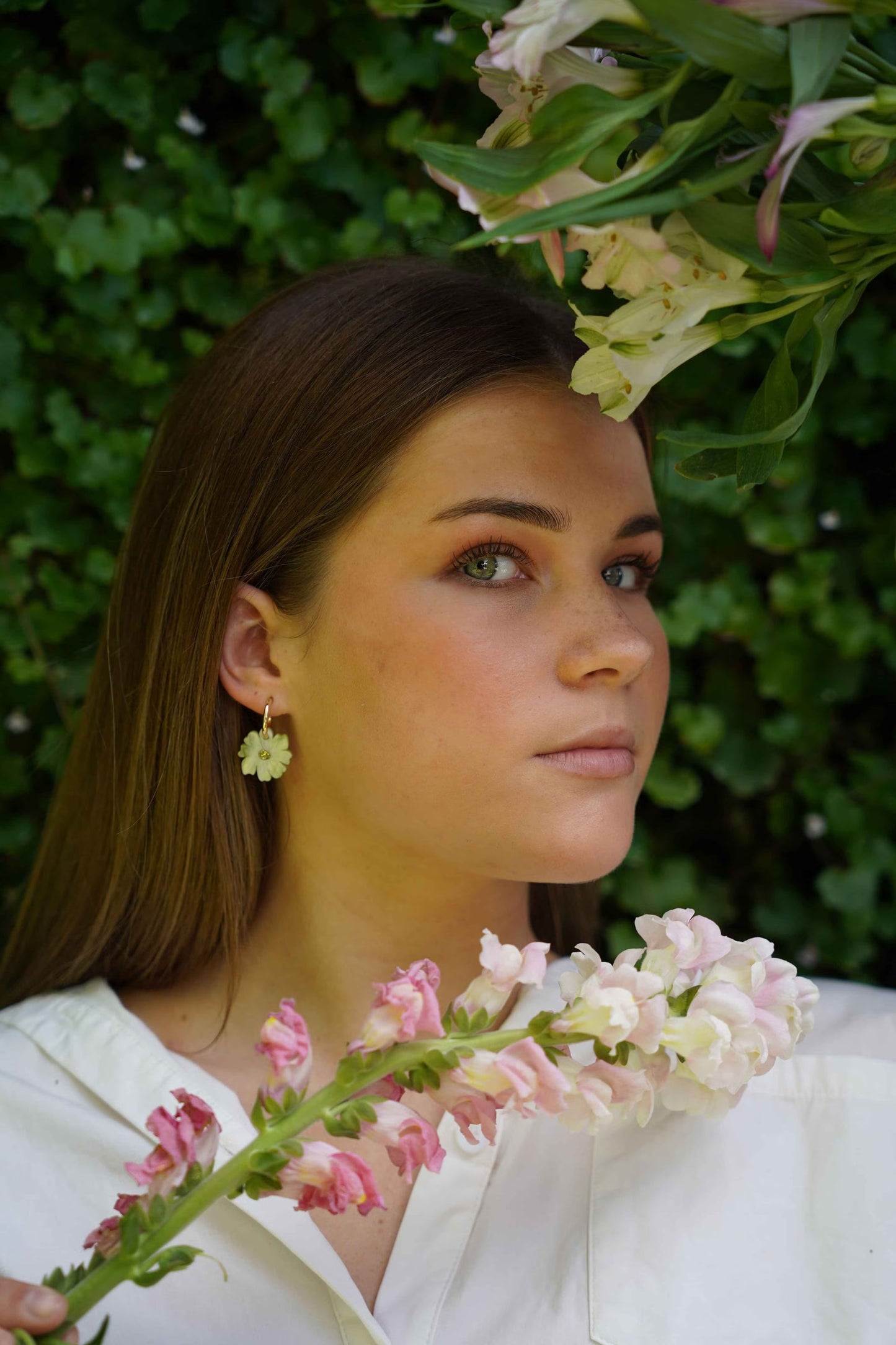 Wildflower Earrings - Pearl