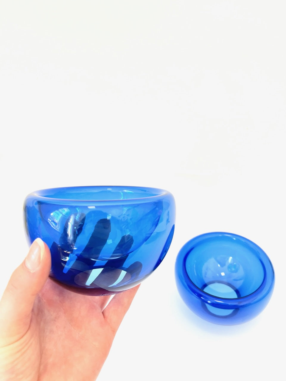 Handblown Glass Mini "Fulvio" Bowl - Mountain Blue