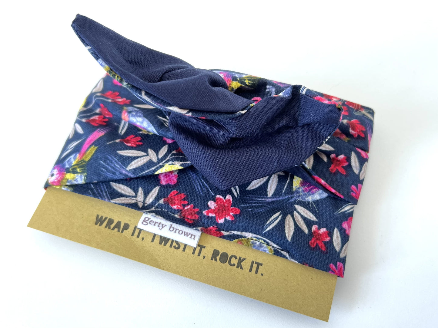Girlband - Birds on Navy Floral / Navy