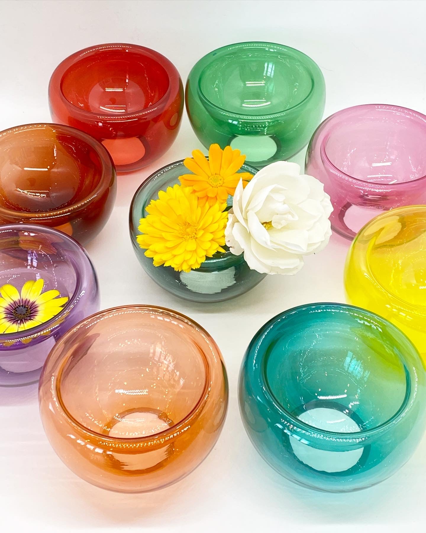 Handblown Glass Mini "Fulvio" Bowl - Red Lustre