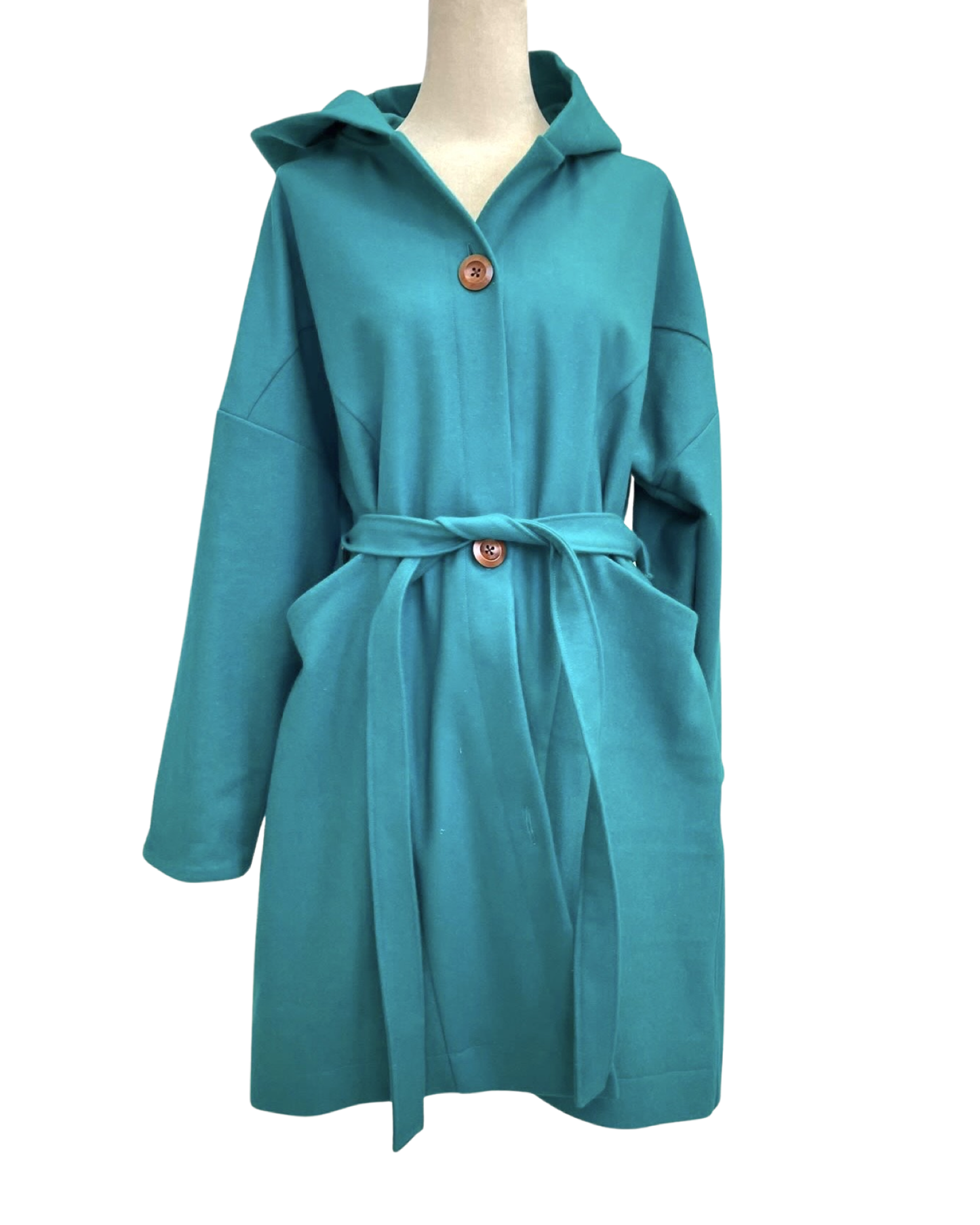 "Tiggy" Wool Blend Coat - Aqua
