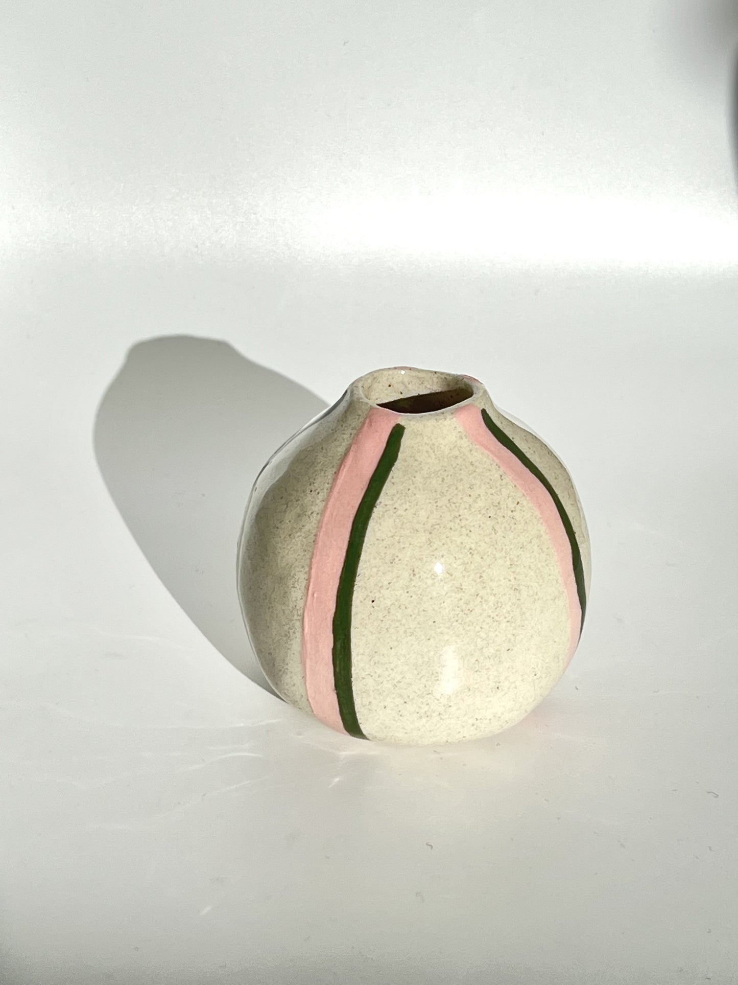 PJ vase in green and pink