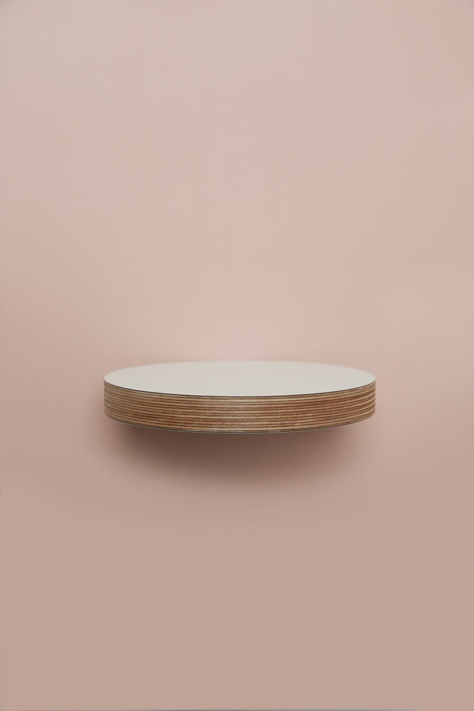Round Floating Shelf - 150mm - White