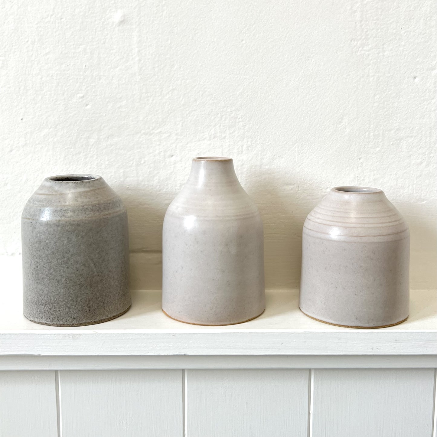 Handmade Ceramic Vase - 10cm - Grey