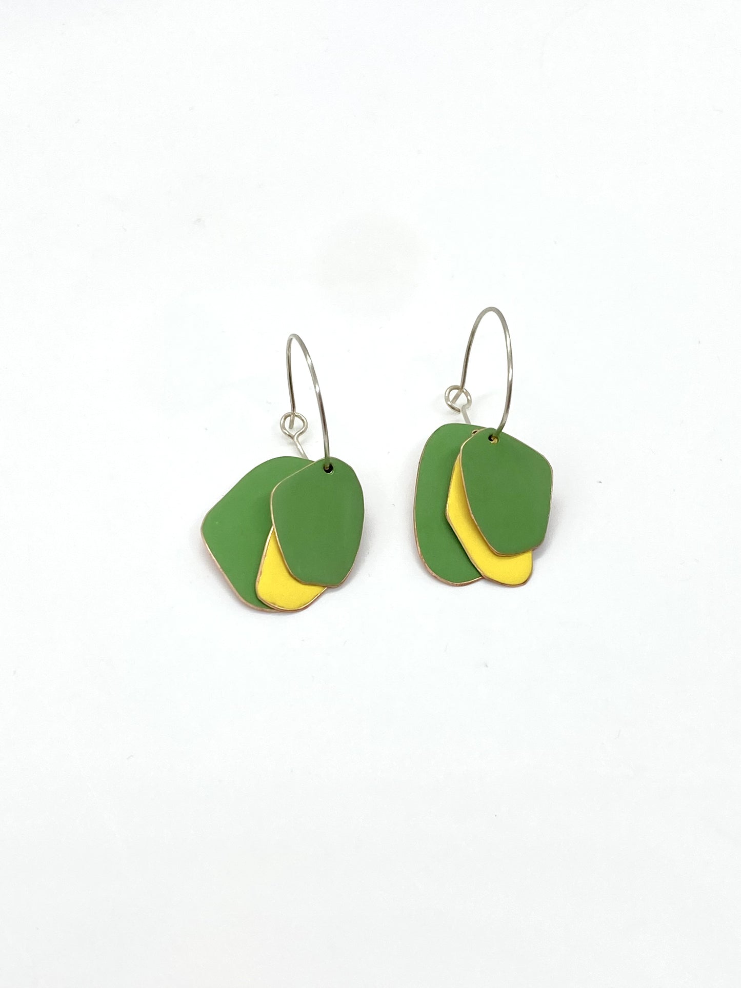 Lou Drop Earrings - Light Green, Yellow, Light Green