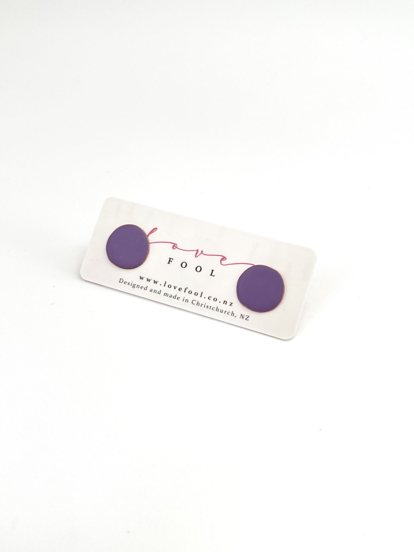Dot Stud Earrings - Violet