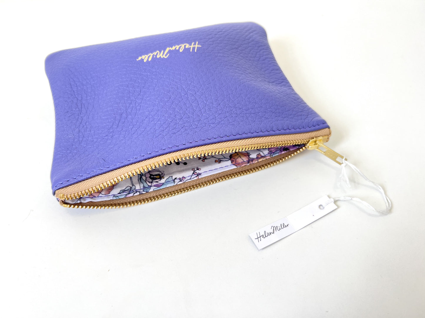 Zip Clutch, 20cm - Purple