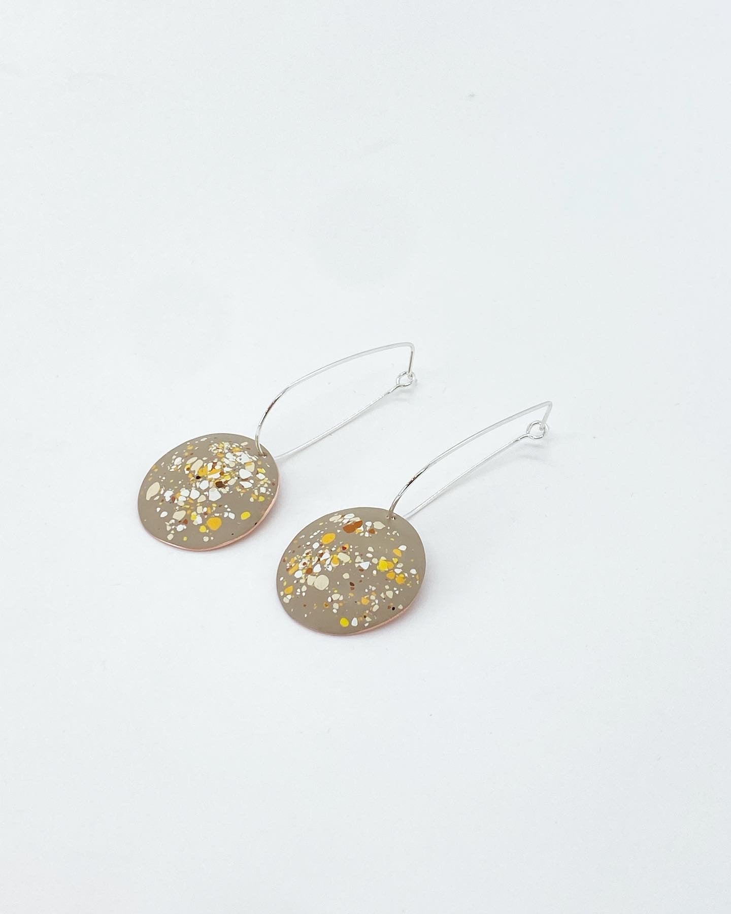 Comet Drop Earrings - Sand Terrazzo