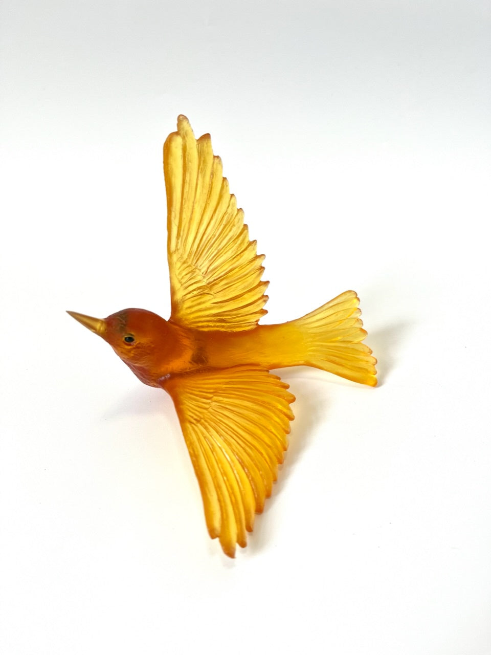 Silvereye / Tauhou - Orange - Glass artwork by Luke Jacomb