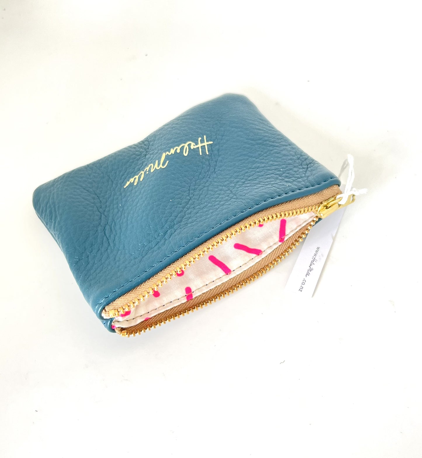 Coin Purse - 12cm - Teal / Neon Dot Dash