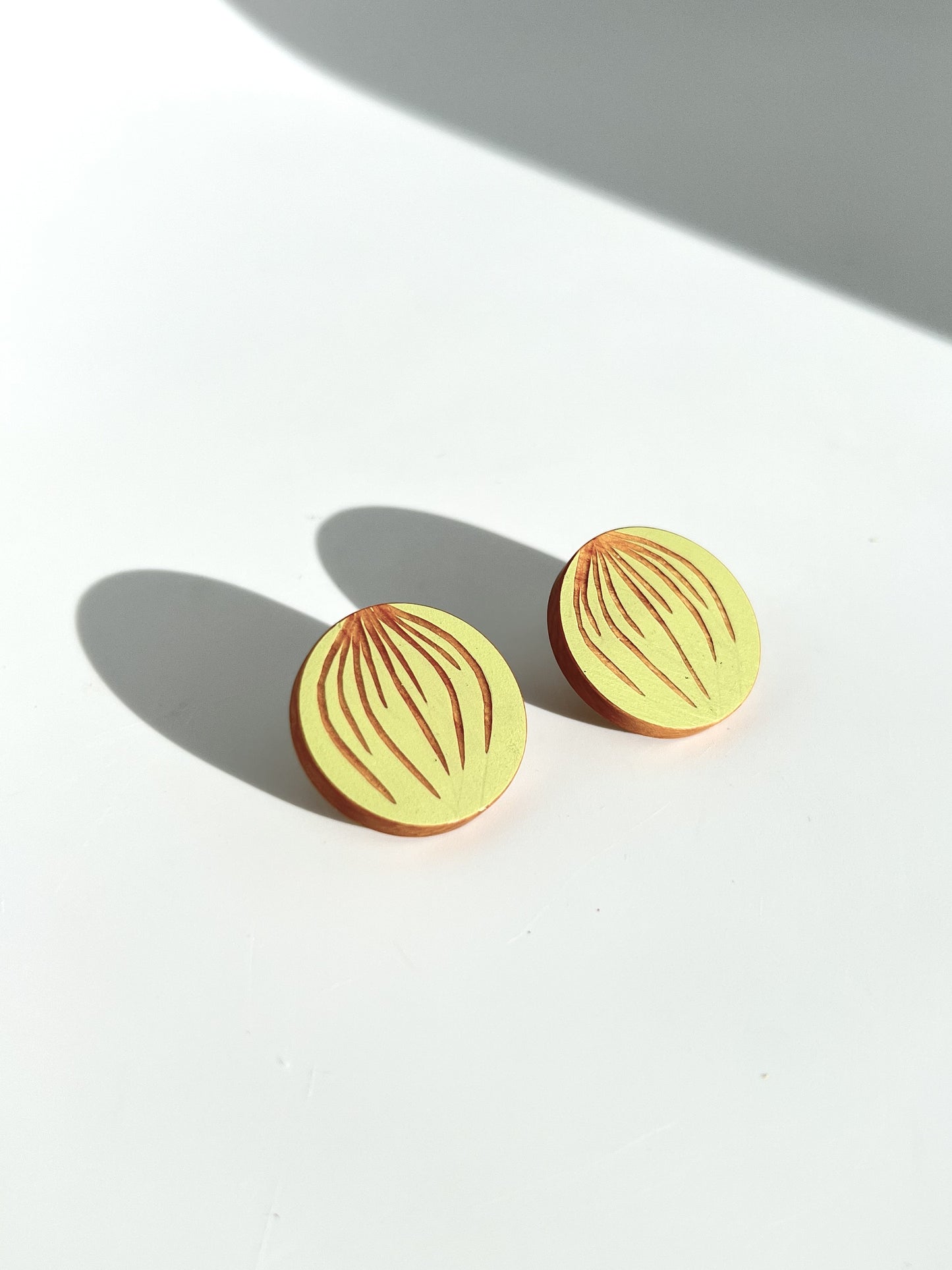 Statement Studs - Olive