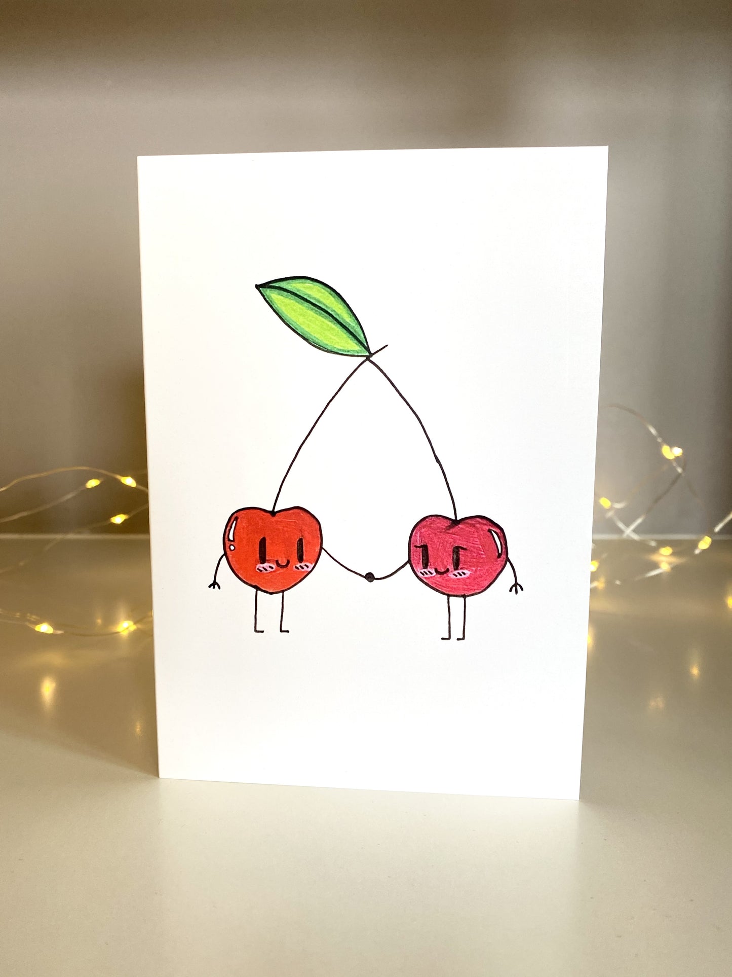 'Couple of Cheeries' - Illustrated Card by Jemimadidit
