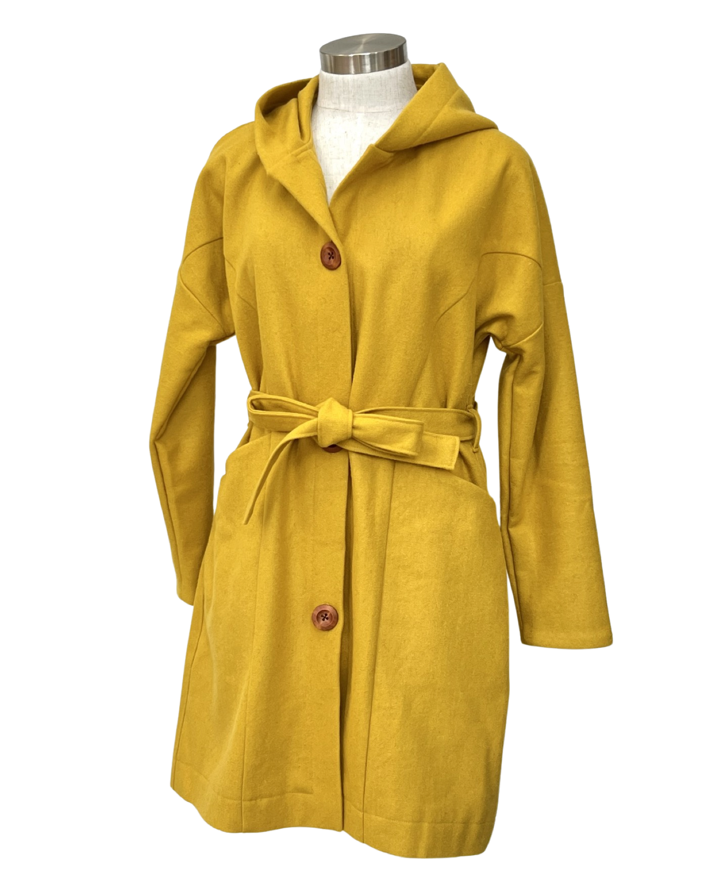 "Tiggy" Wool Blend Coat - Mustard