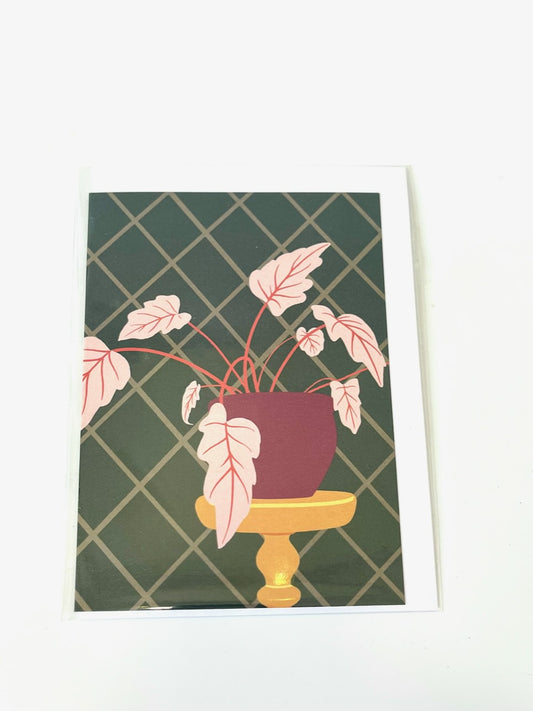 Greeting Card - Moody Plant Stand
