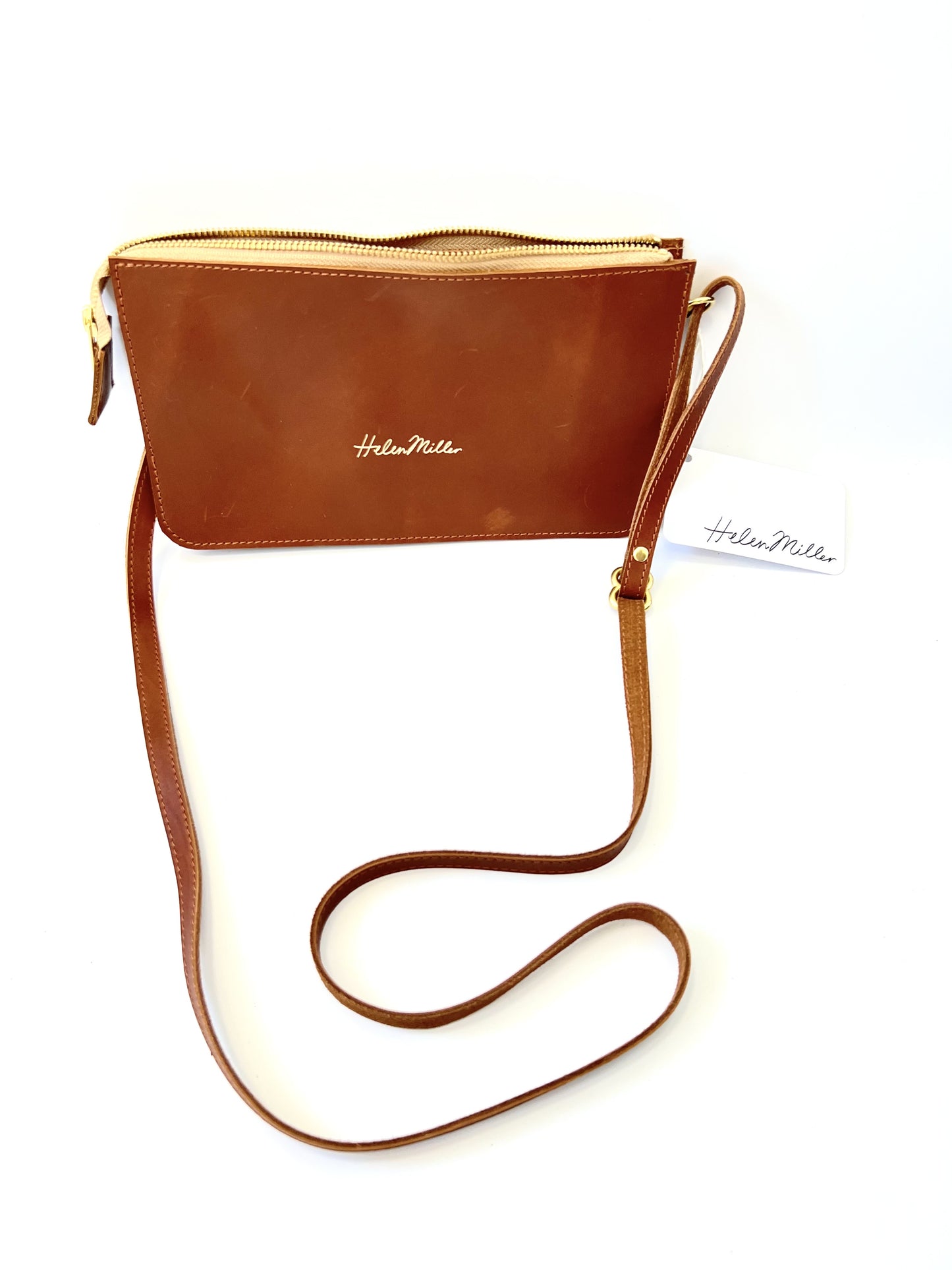 Travel Wallet With Strap - Whiskey