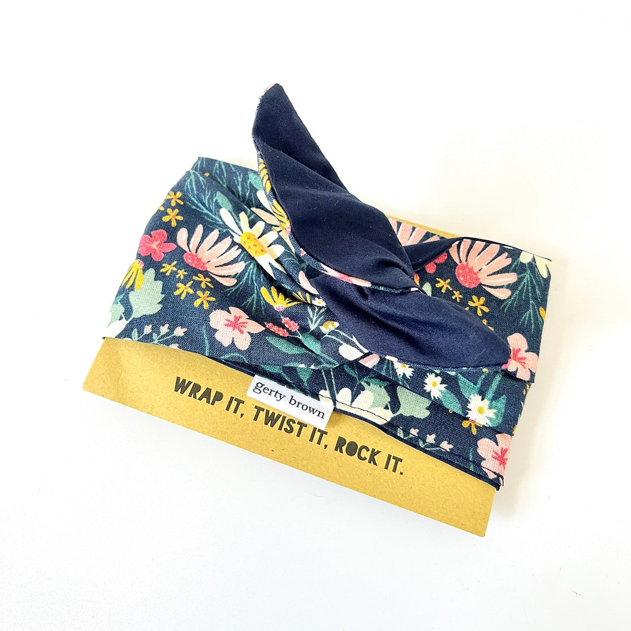 Girlband - Spring Daisies and Flowers/Navy