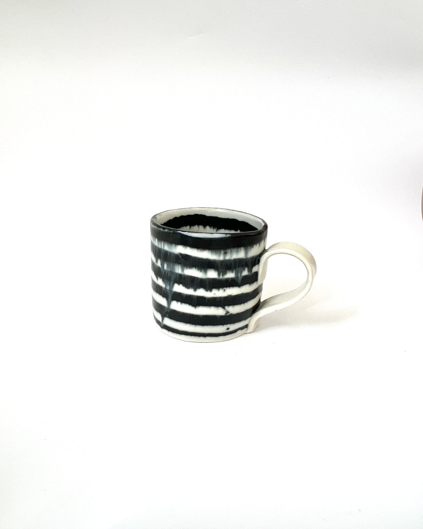 Ceramic Nerikomi Mug - Medium - Black Stripes