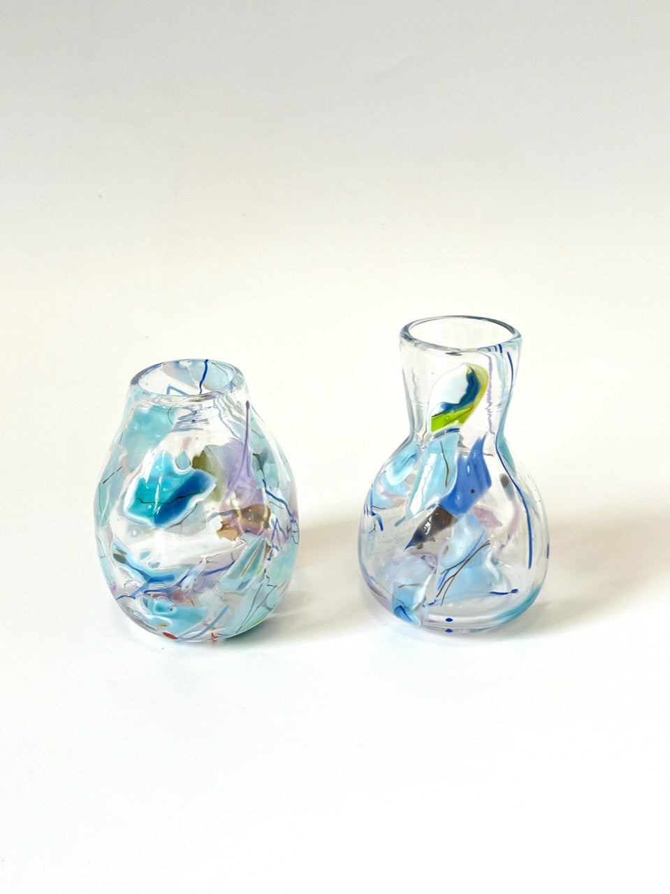 Handblown Glass Diffuser/Vase - Blue Shard