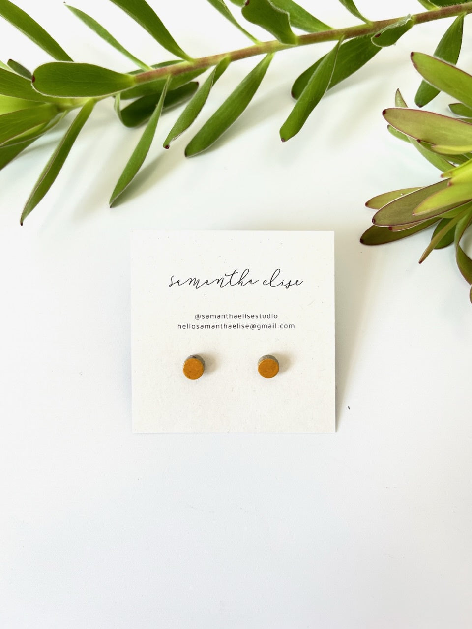 Ceramic on sale stud earrings