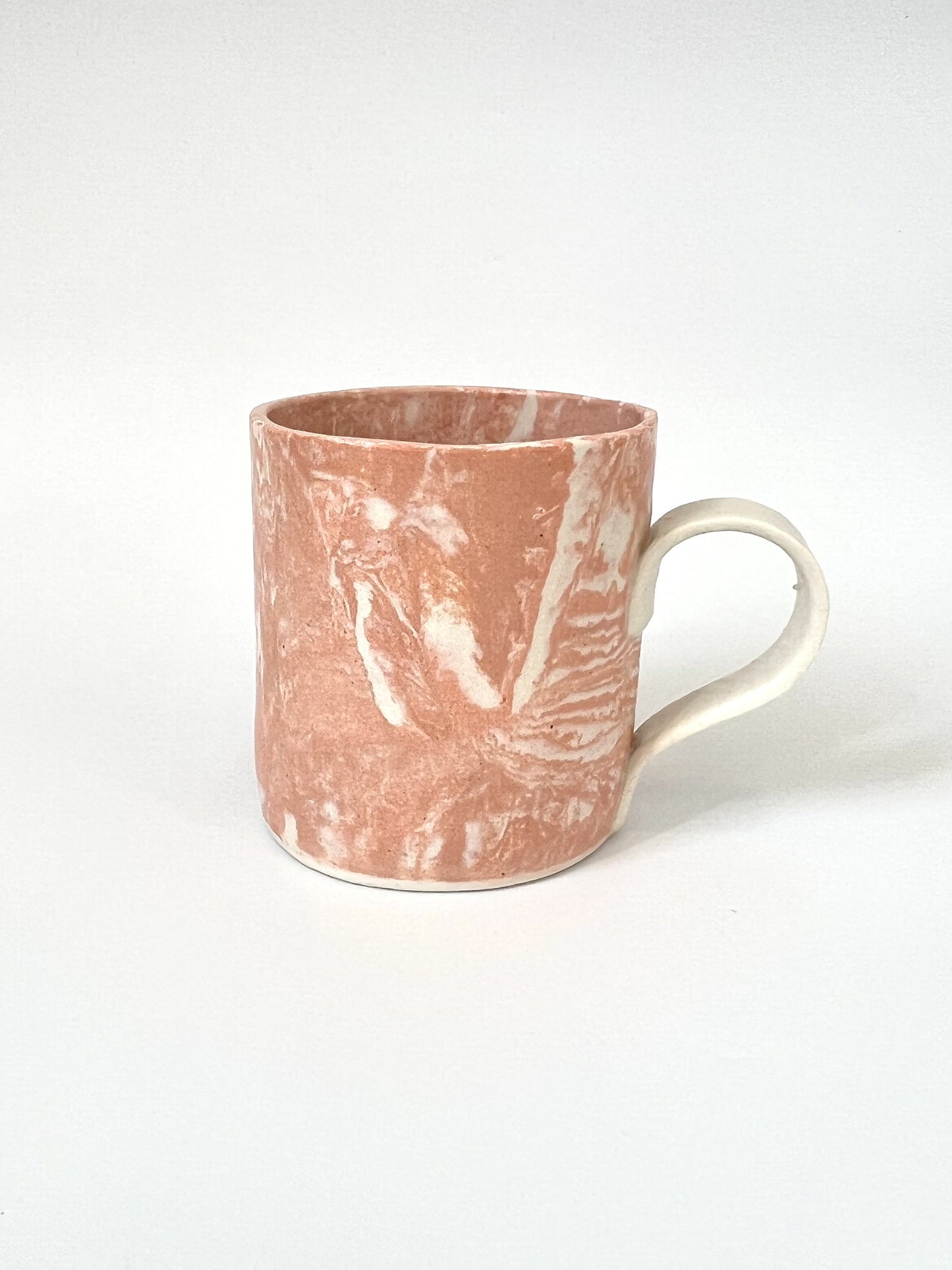 Ceramic Nerikomi Mug - Large - Orange (Mixed)