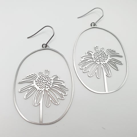 Daisy Earrings in Silver