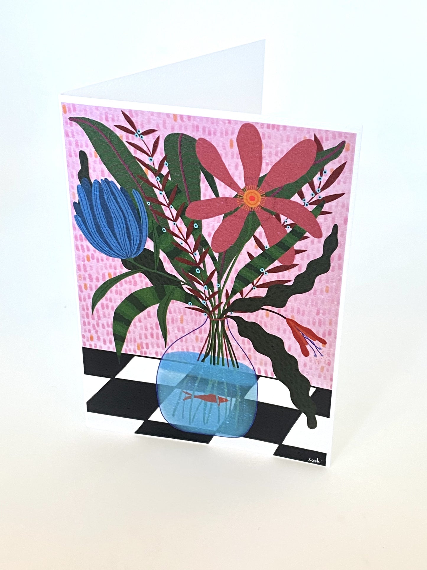Fish In A Vase - illustrated card by Studio Soph