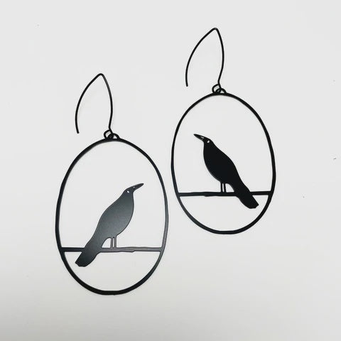 Blackbird Dangles in Black