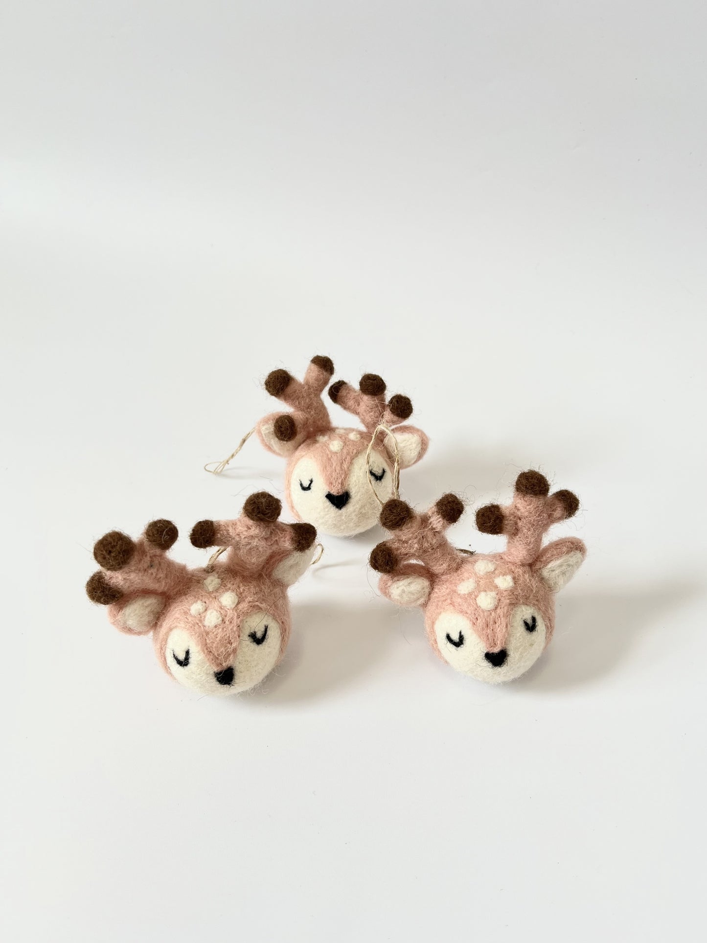 Reindeer Head Decoration - Pink