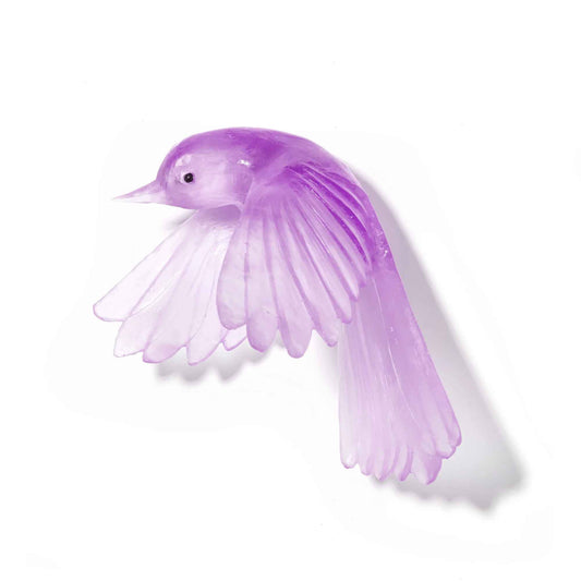 Fantail / Pīwakawaka #2 (Wings Down) - Fuchsia