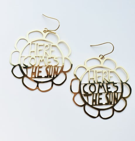 "Here Comes The Sun" Earrings in Gold