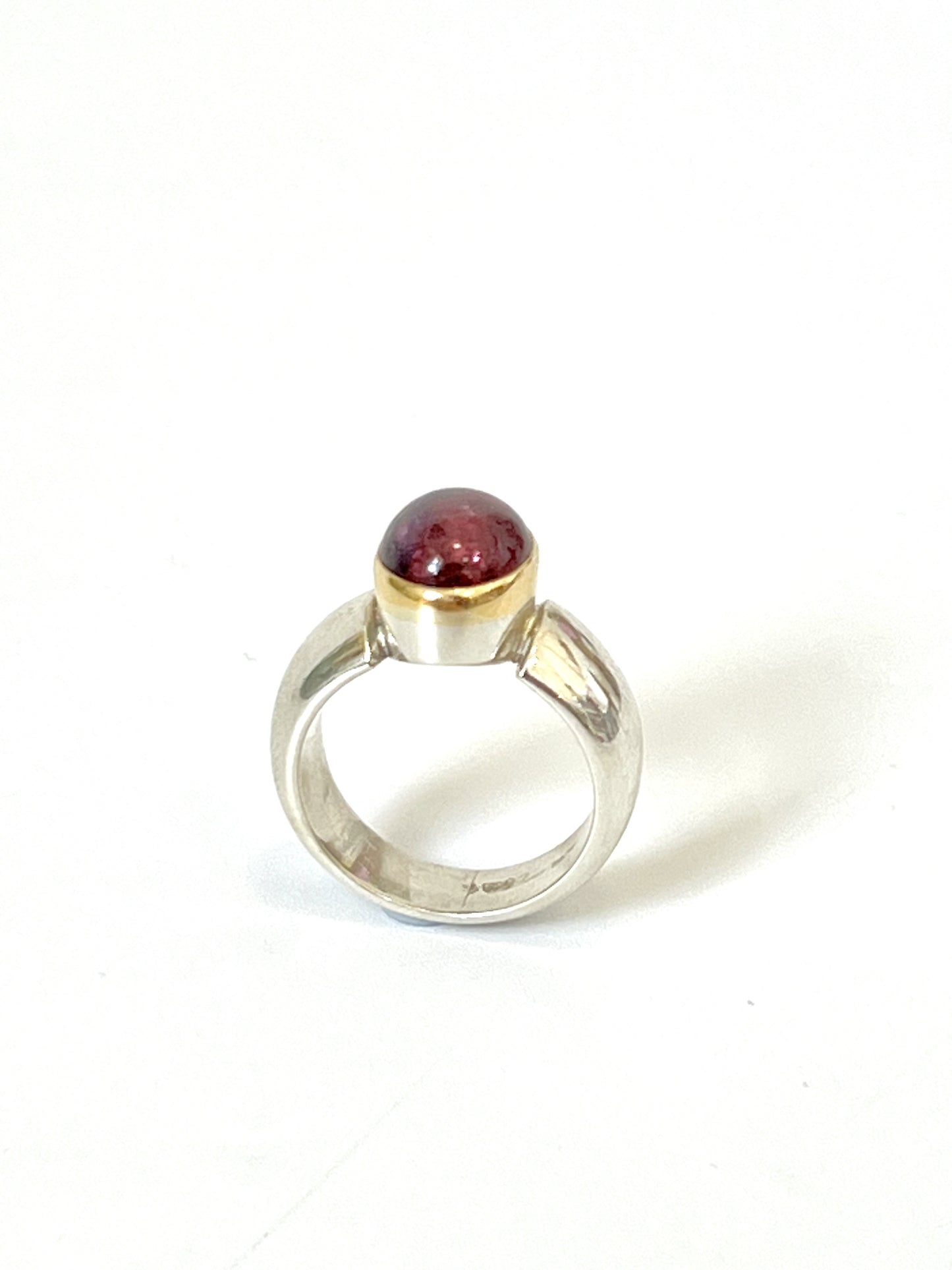 Cabochon Tourmaline in Yellow & Sterling Silver (CI-008)