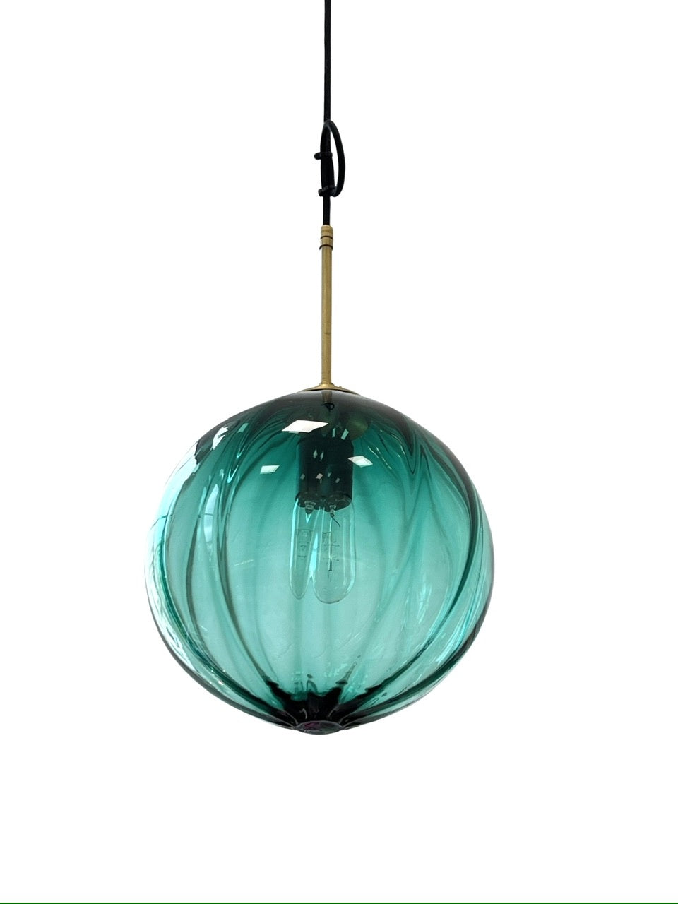 Handblown Glass 'Dodici' pendant light - Jade - made to order